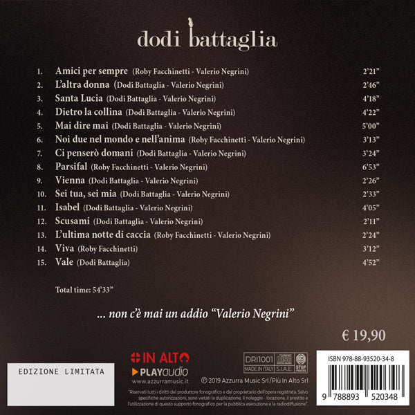 ...NON C'E' MAI UN ADDIO...VALERIO NEGRINI - CD