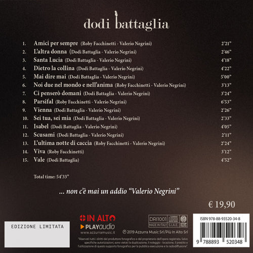 ...NON C'E' MAI UN ADDIO...VALERIO NEGRINI - CD